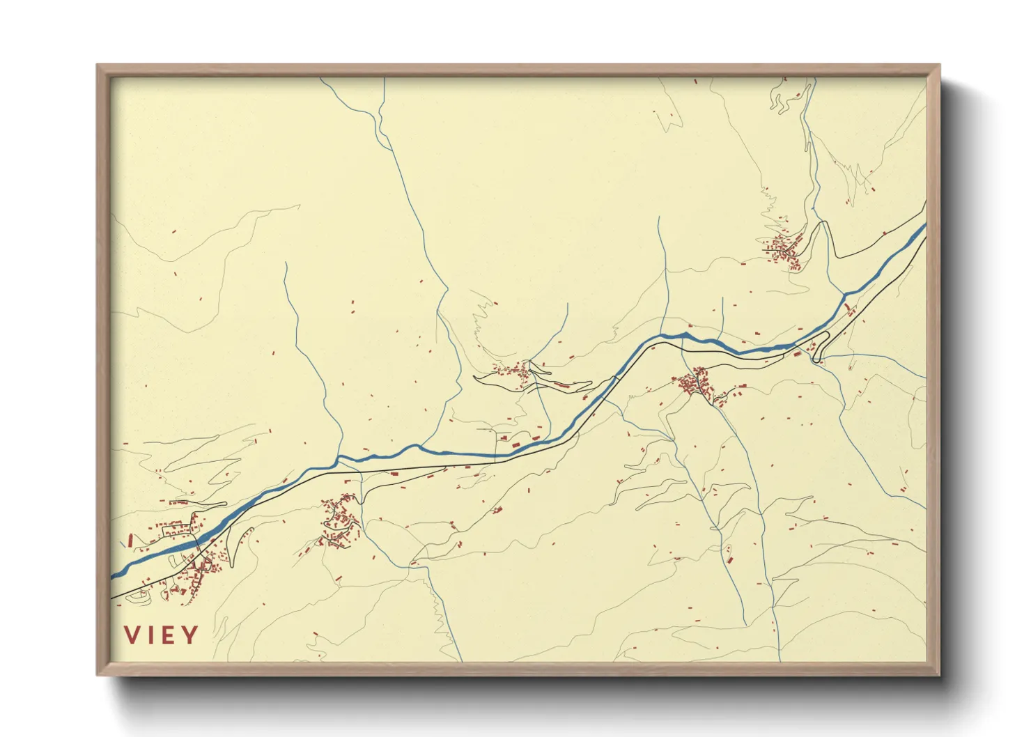 Une affiche de carte sur Viey