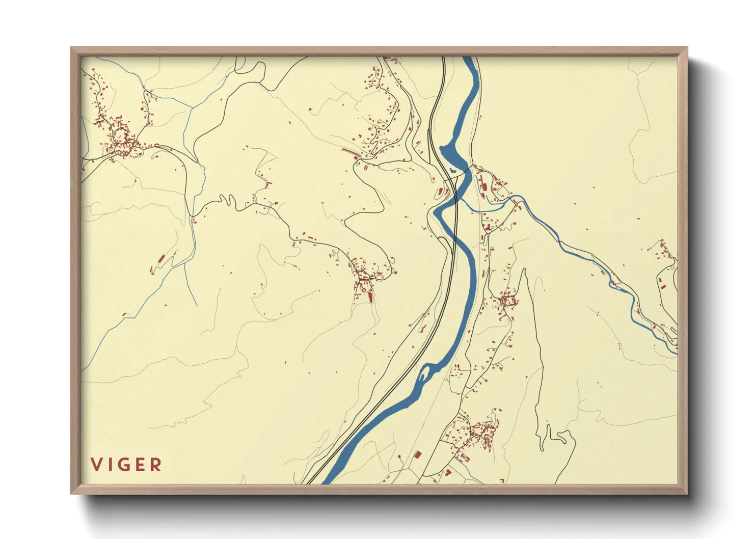 Une affiche de carte sur Viger