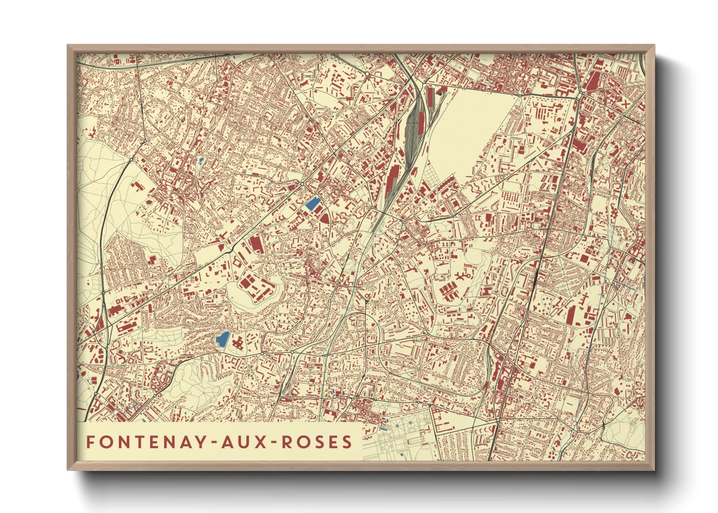 Une affiche de carte sur Fontenay-aux-Roses
