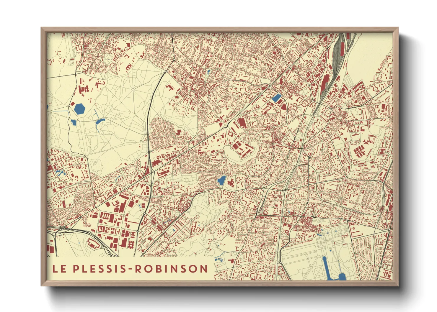 Une affiche de carte sur Le Plessis-Robinson