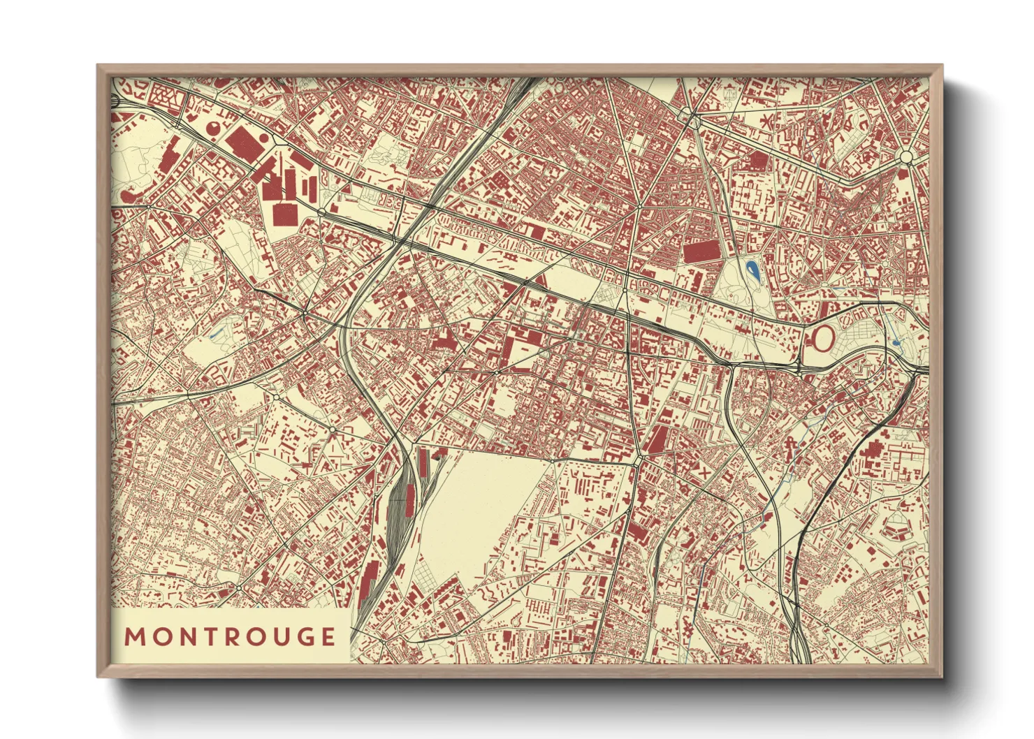 Une affiche de carte sur Montrouge