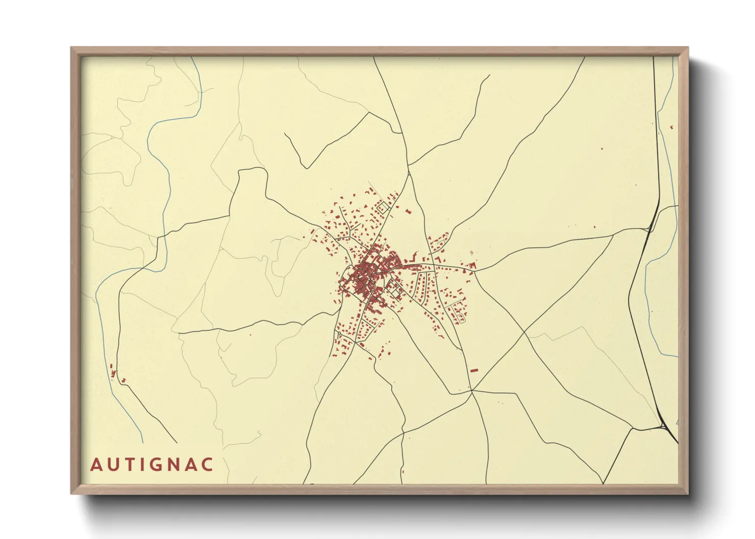 Une affiche de carte sur Autignac