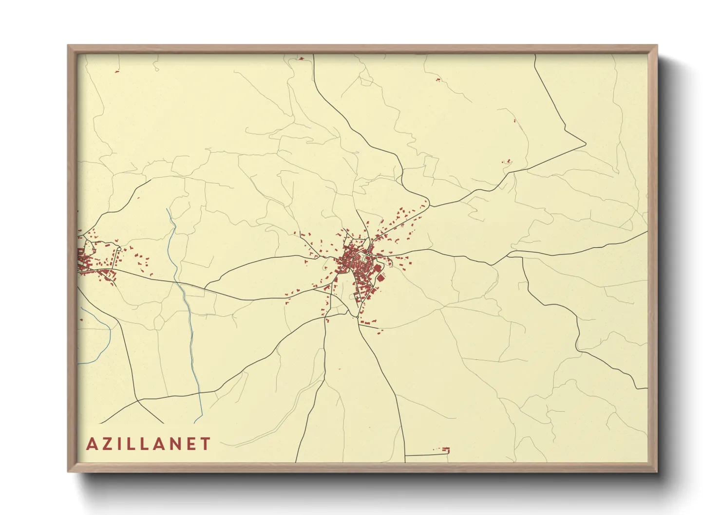 Une affiche de carte sur Azillanet