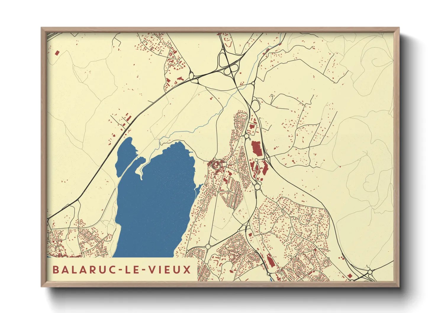 Une affiche de carte sur Balaruc-le-Vieux