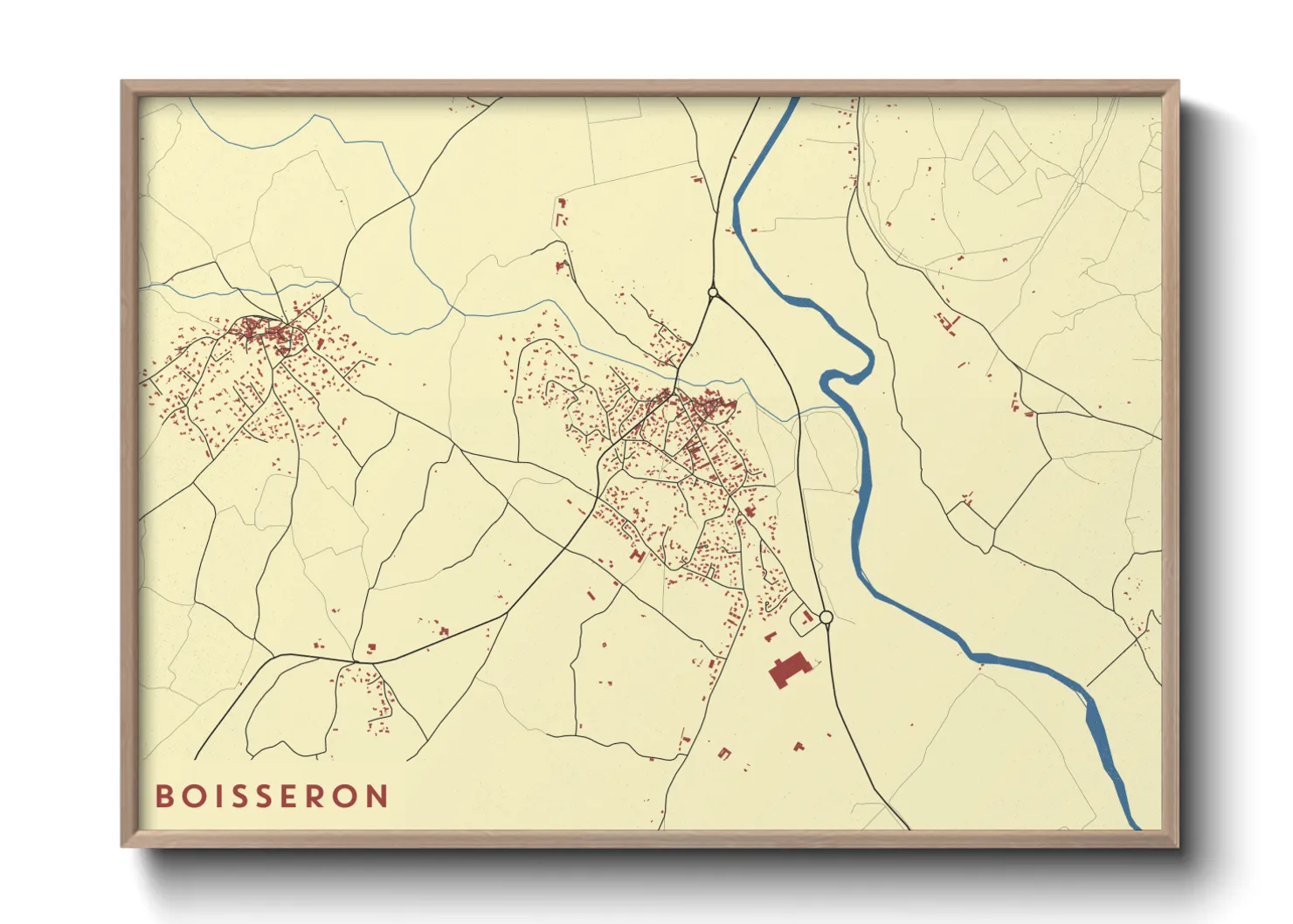 Une affiche de carte sur Boisseron