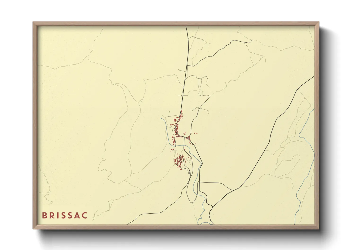 Une affiche de carte sur Brissac