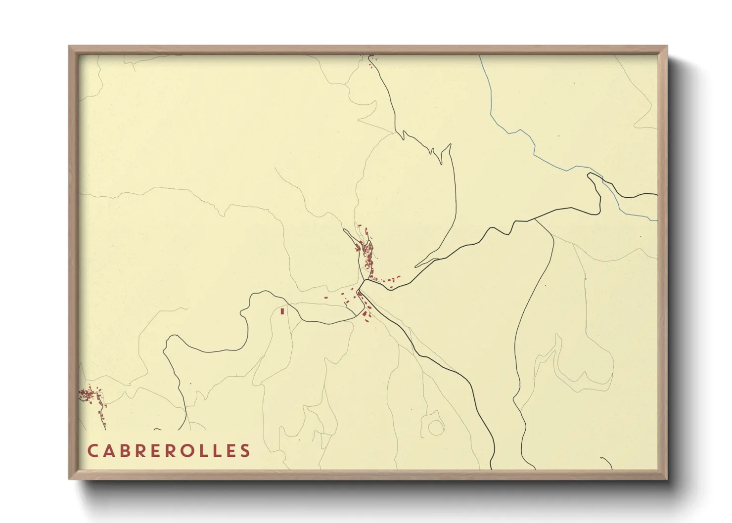 Une affiche de carte sur Cabrerolles
