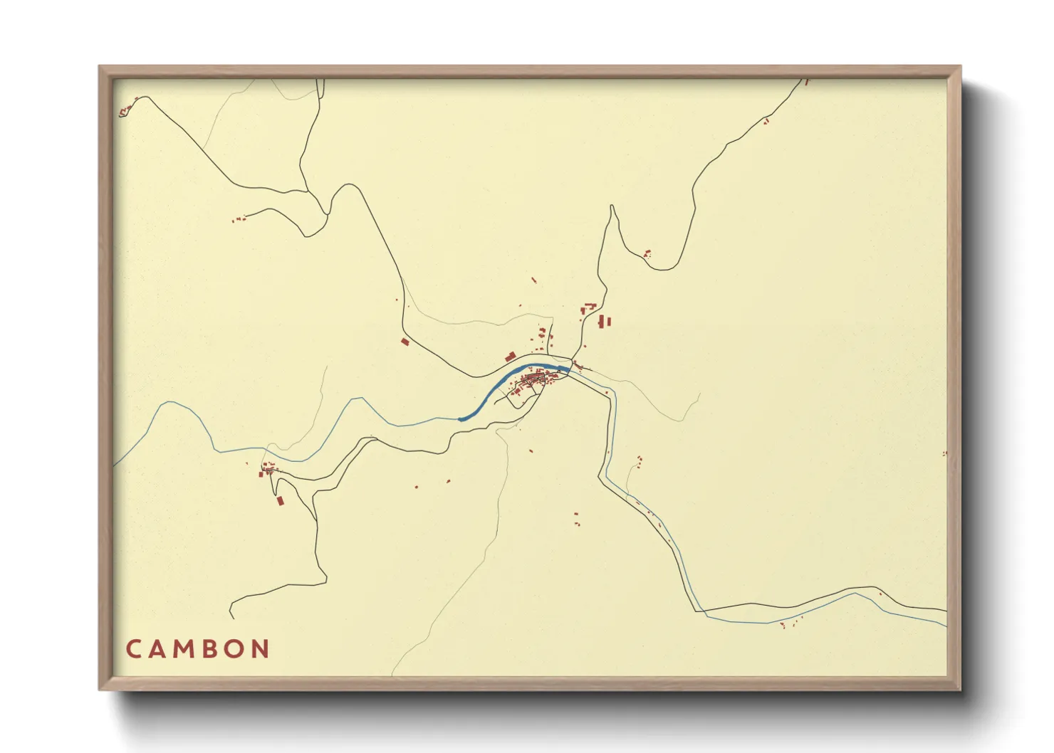 Une affiche de carte sur Cambon