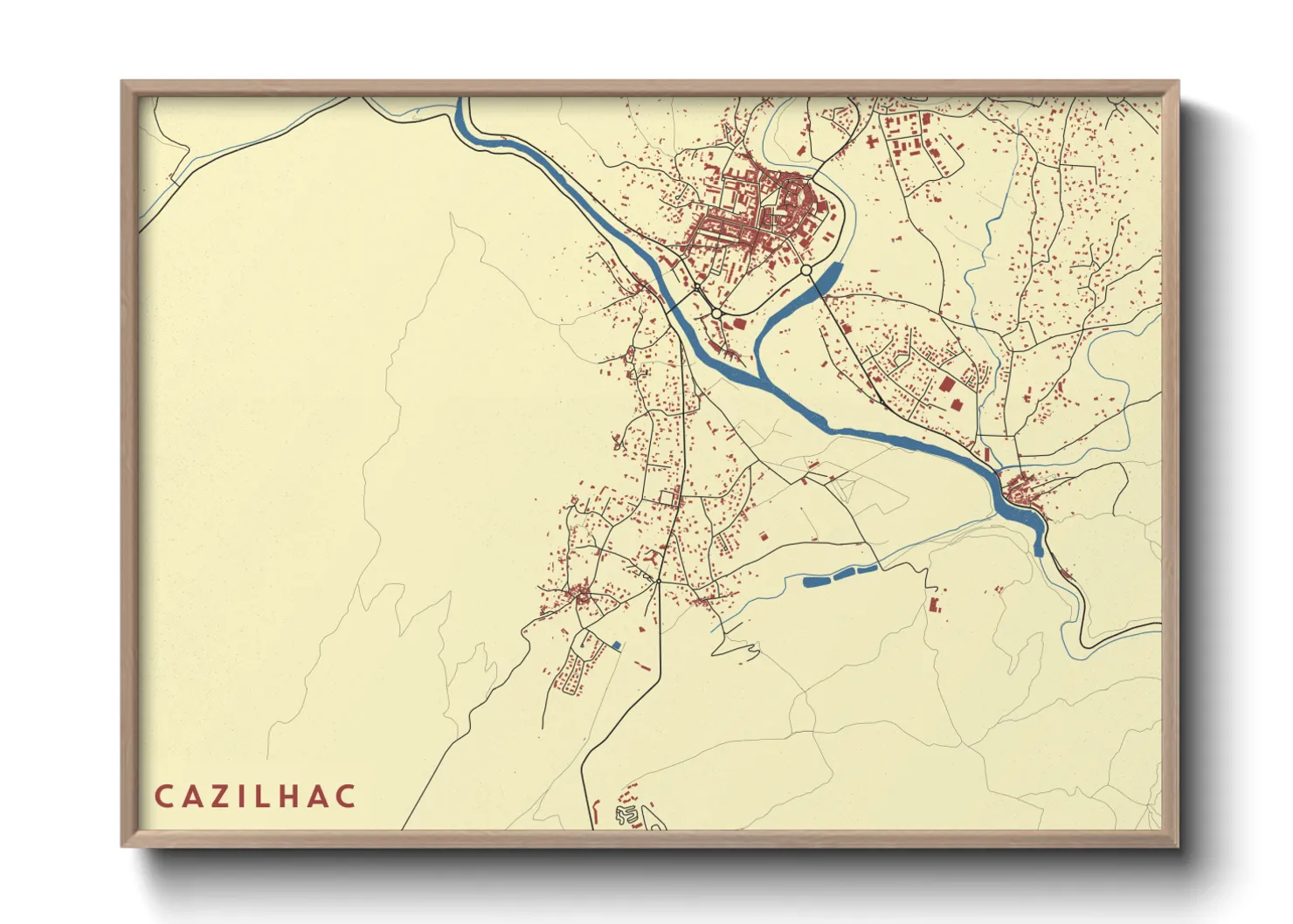 Une affiche de carte sur Cazilhac