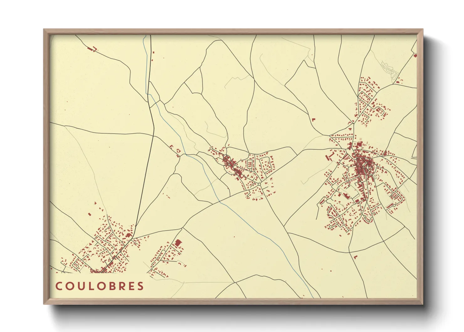 Une affiche de carte sur Coulobres