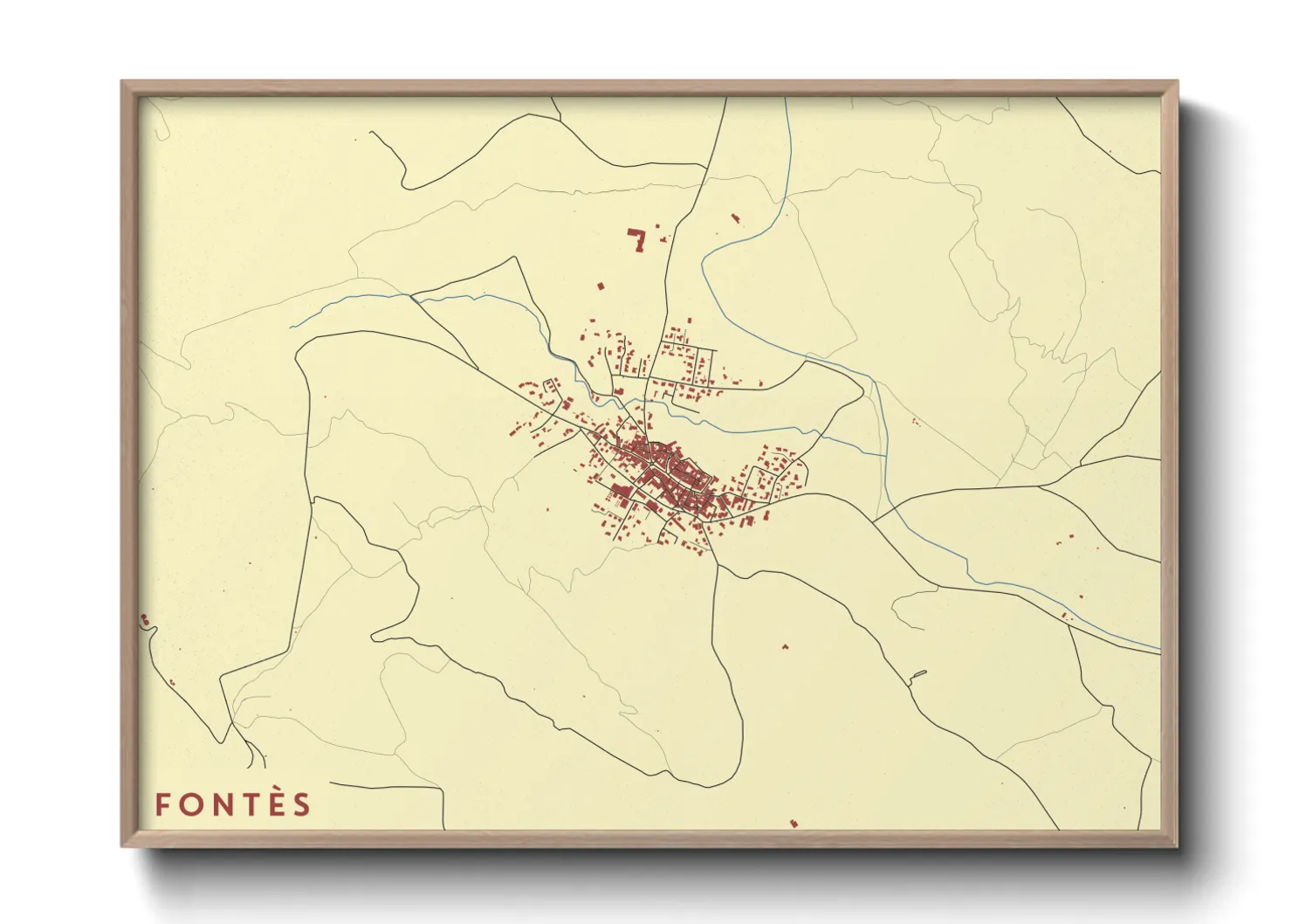 Une affiche de carte sur Fontès