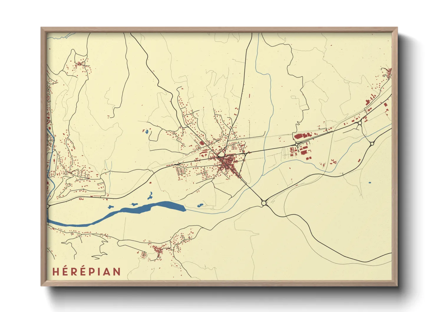 Une affiche de carte sur Hérépian