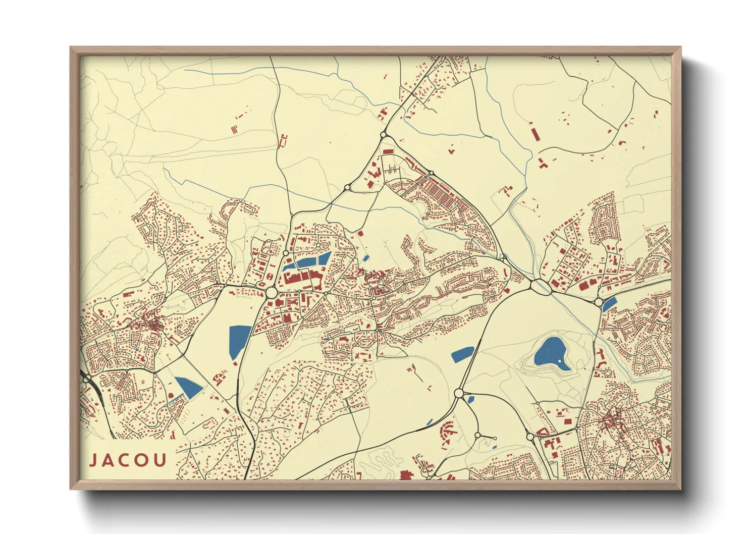 Une affiche de carte sur Jacou
