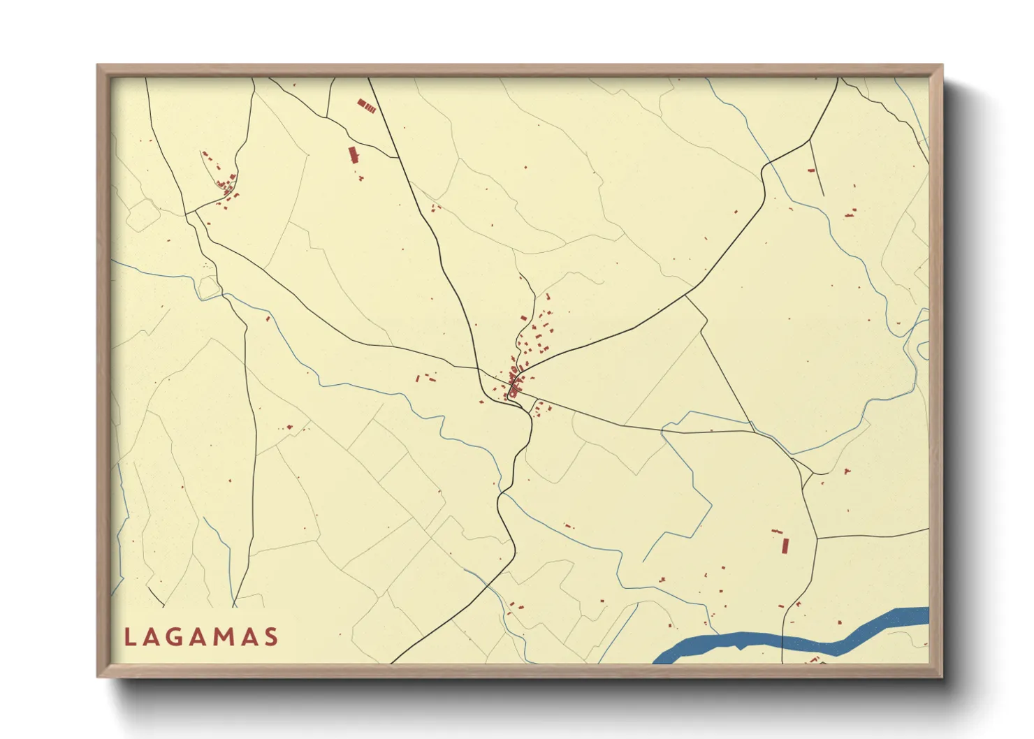 Une affiche de carte sur Lagamas