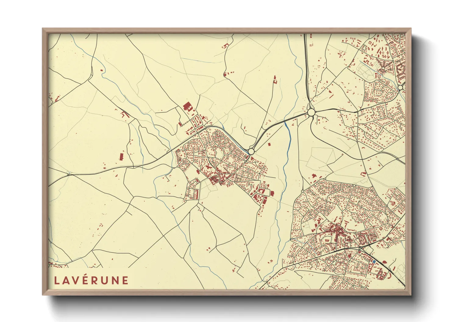 Une affiche de carte sur Lavérune
