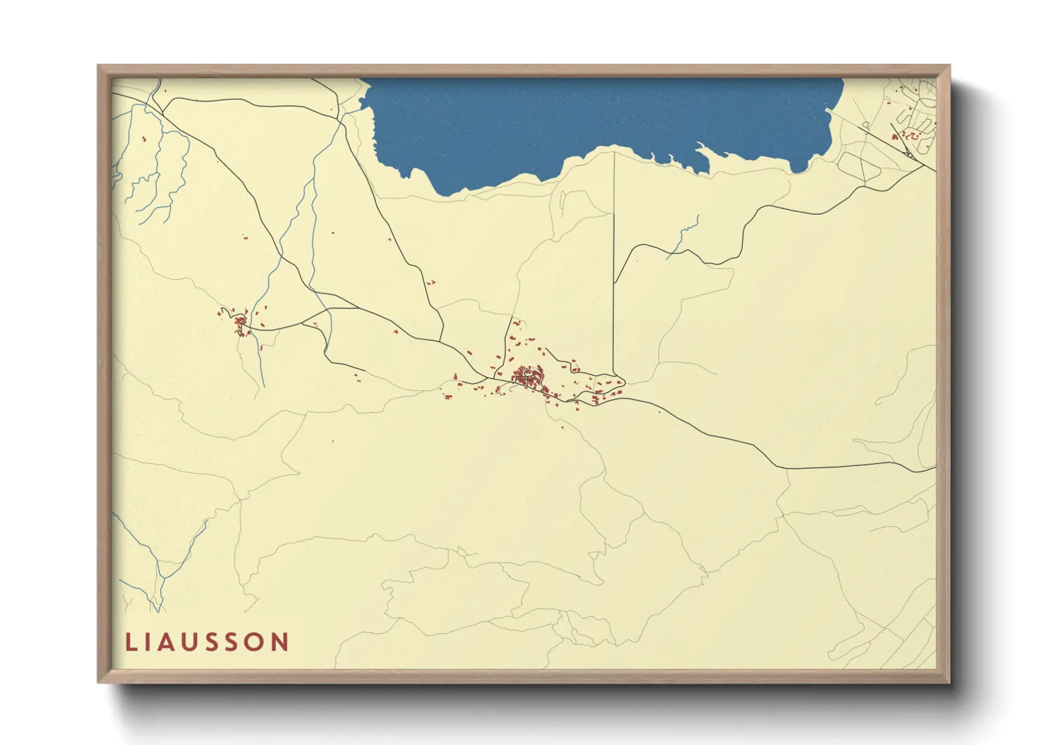 Une affiche de carte sur Liausson