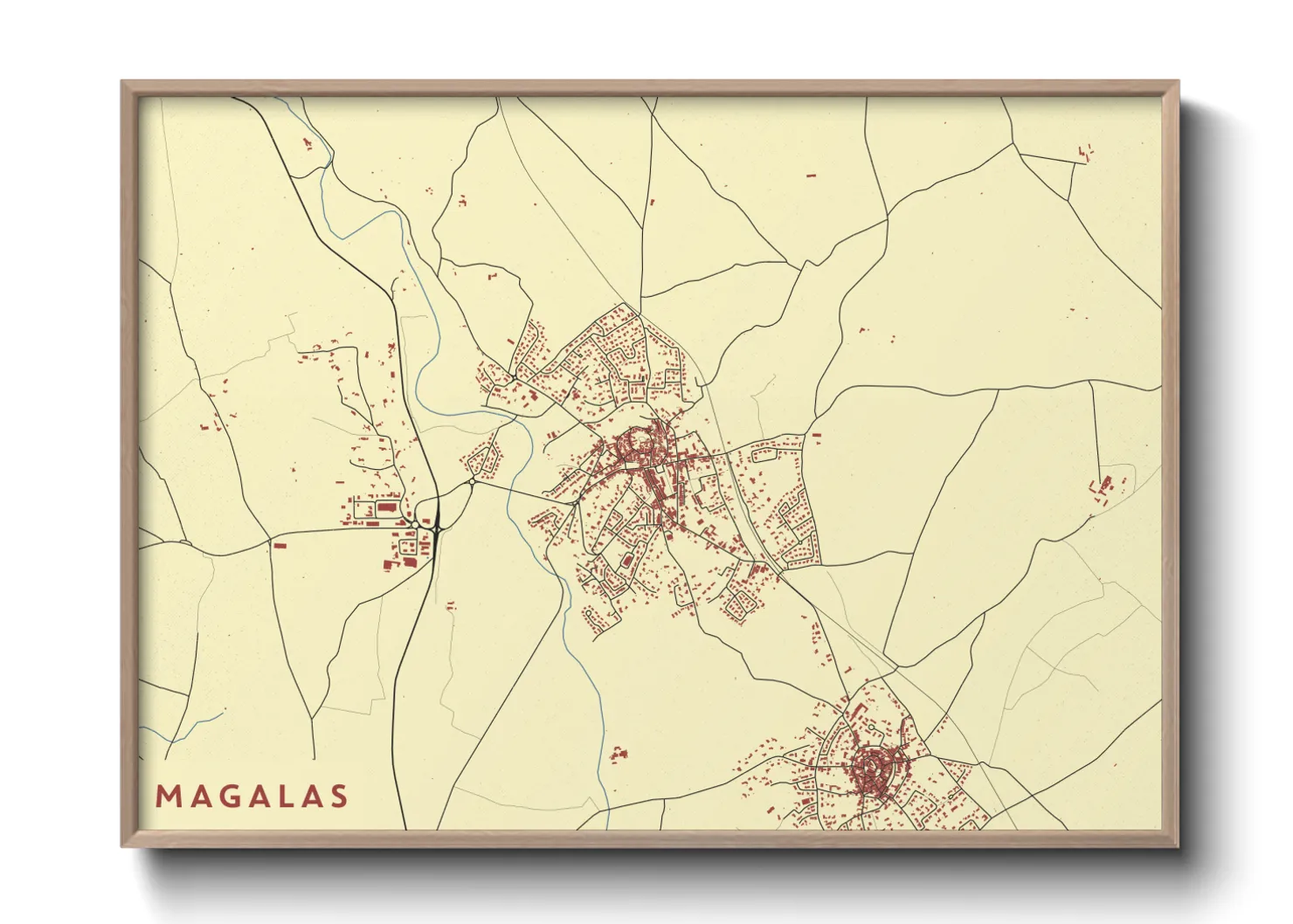 Une affiche de carte sur Magalas