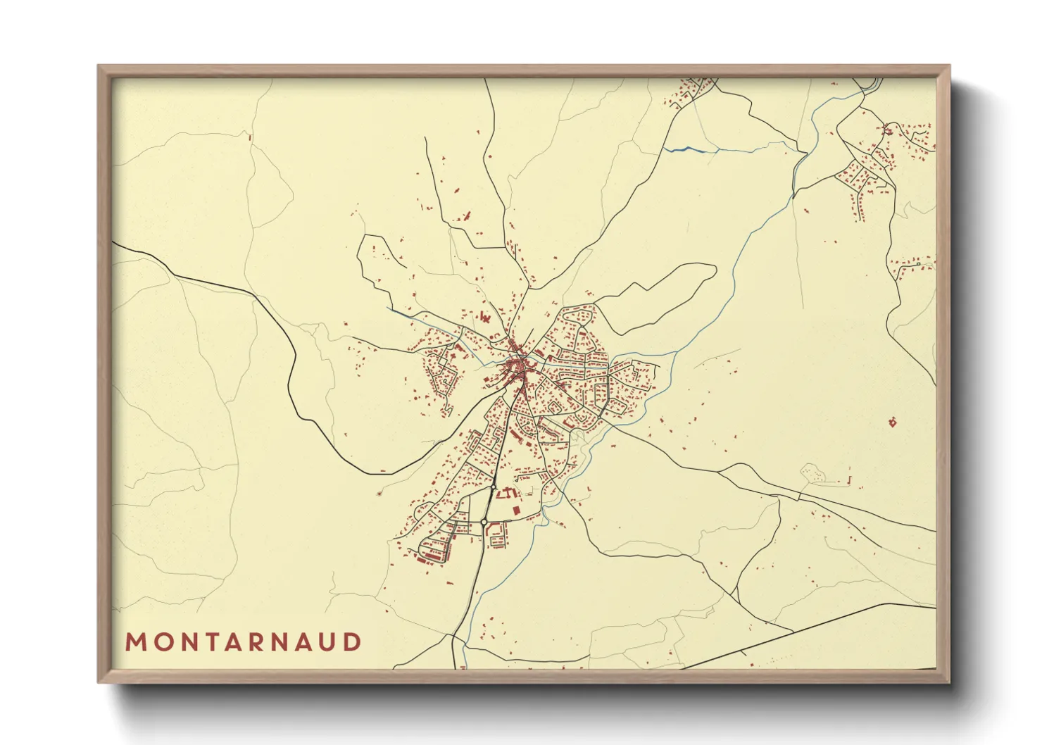 Une affiche de carte sur Montarnaud