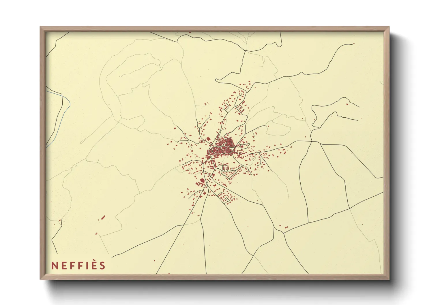Une affiche de carte sur Neffiès