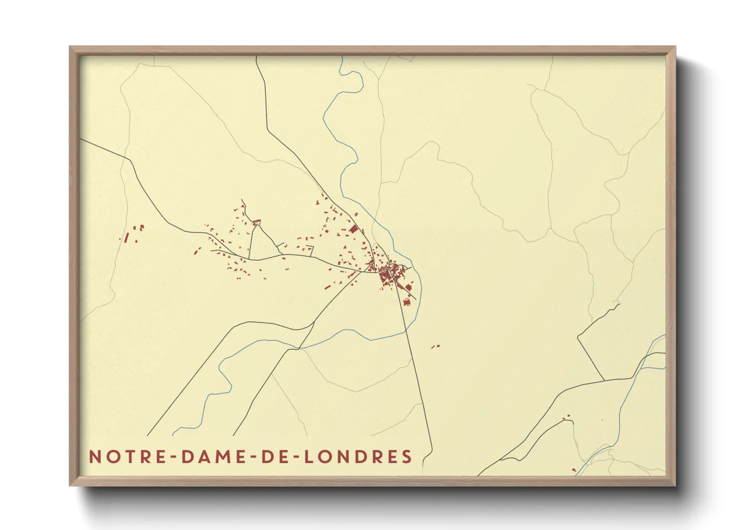 Une affiche de carte sur Notre-Dame-de-Londres