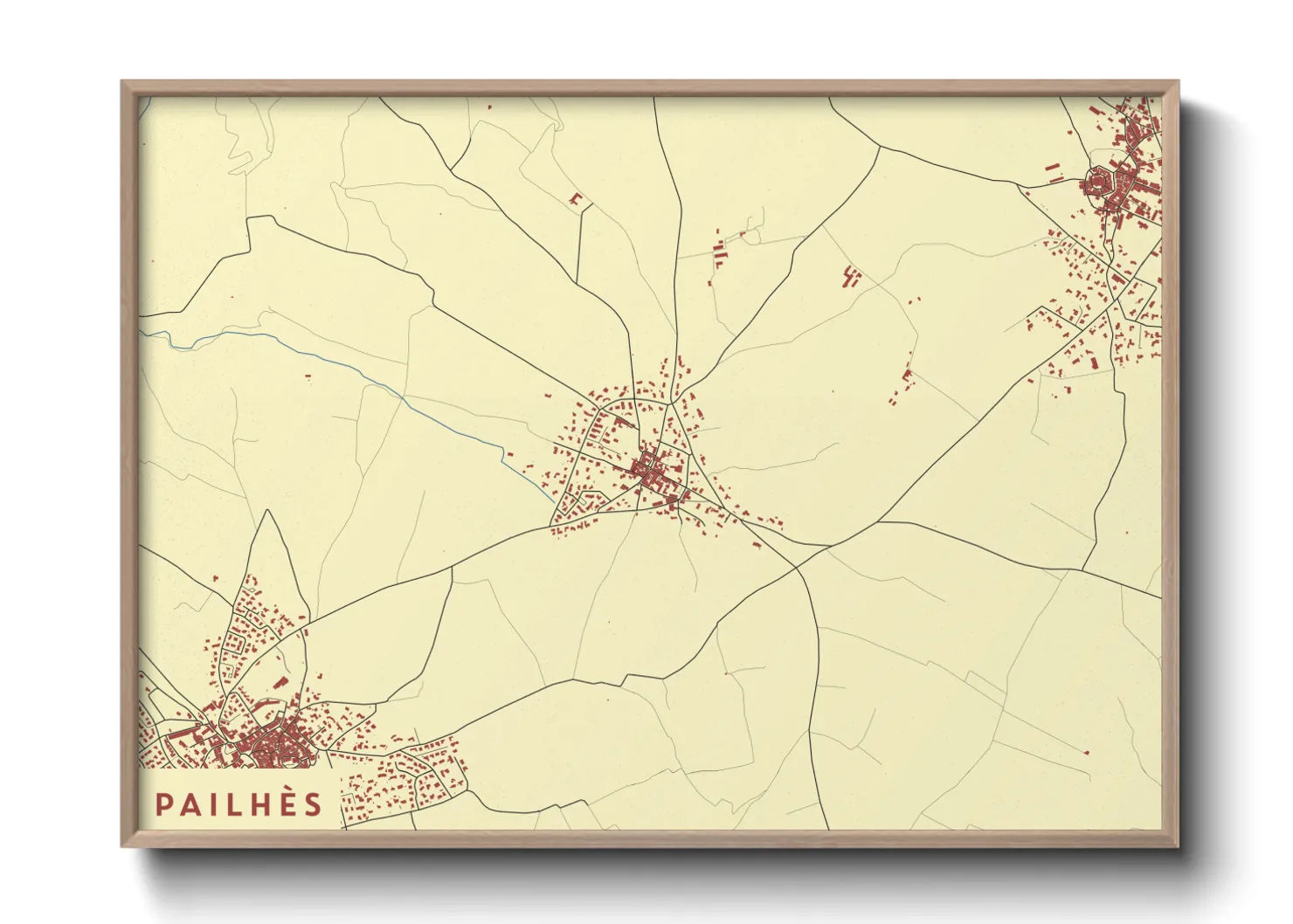 Une affiche de carte sur Pailhès