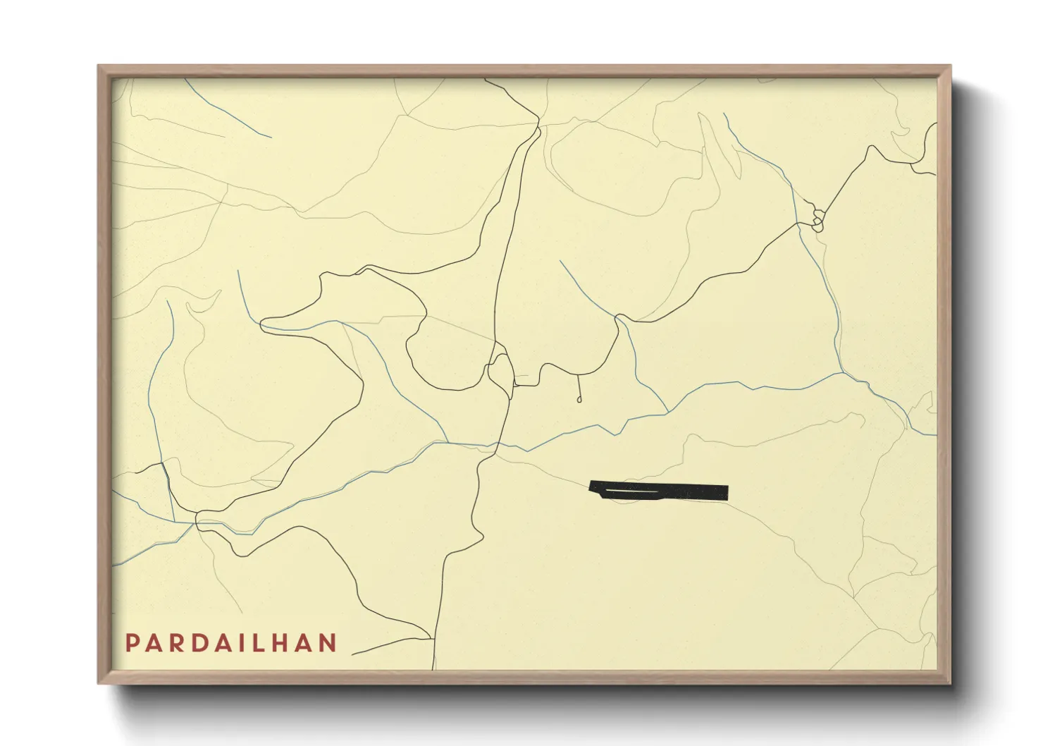 Une affiche de carte sur Pardailhan