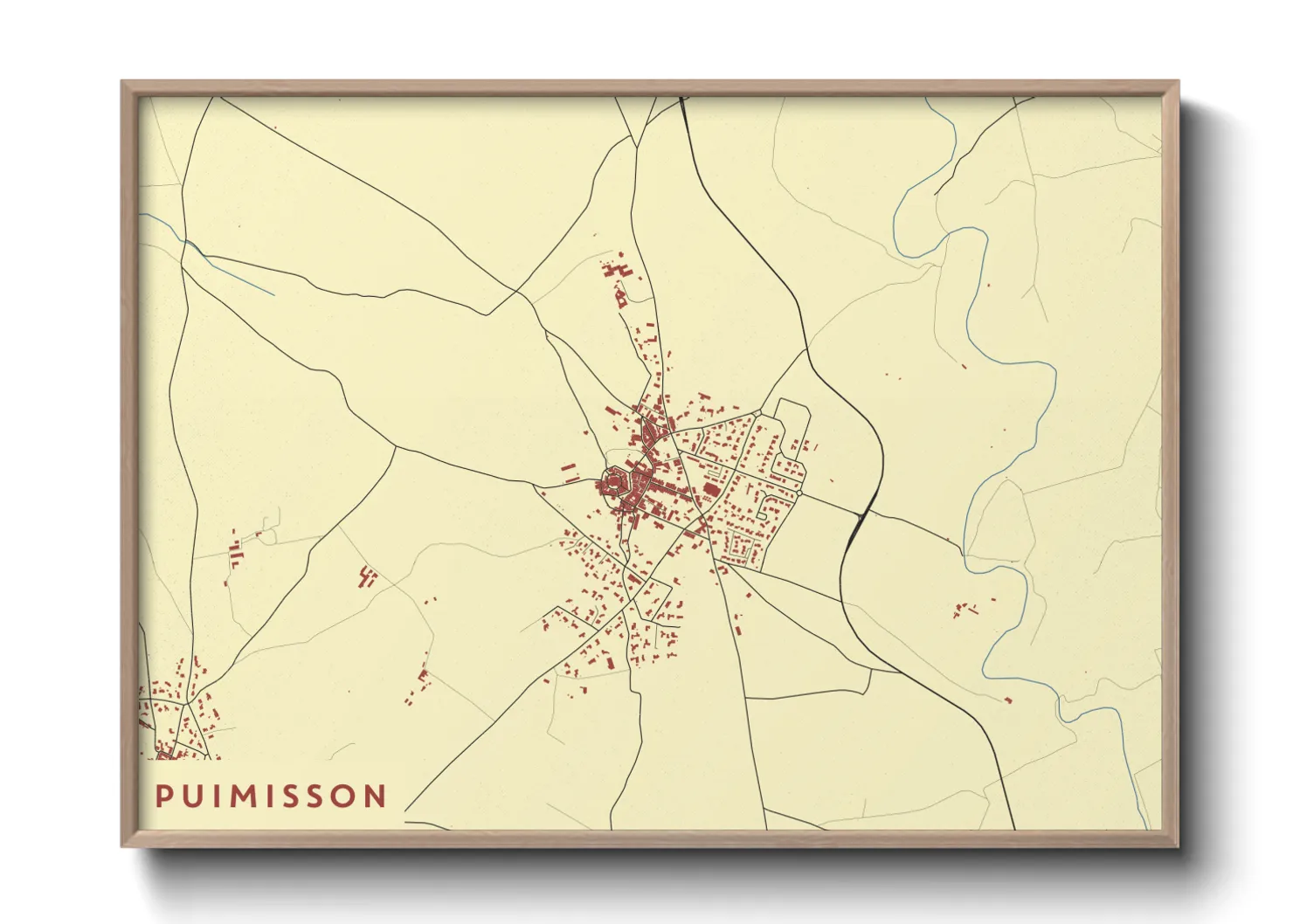 Une affiche de carte sur Puimisson