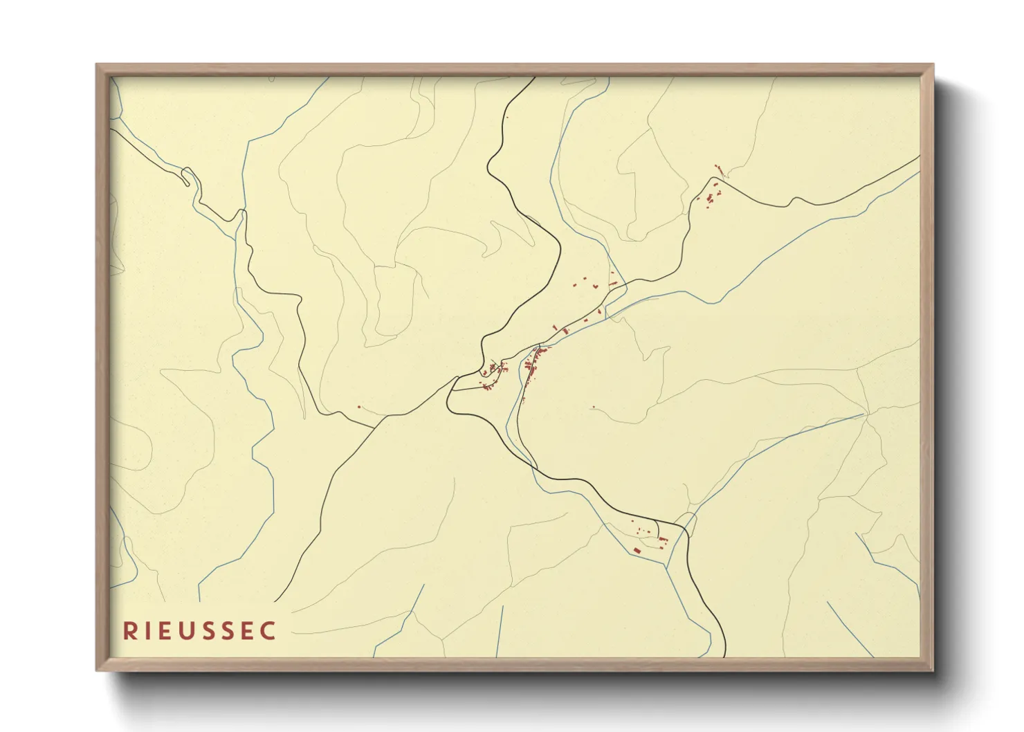 Une affiche de carte sur Rieussec