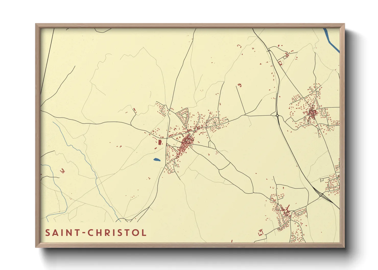 Une affiche de carte sur Saint-Christol