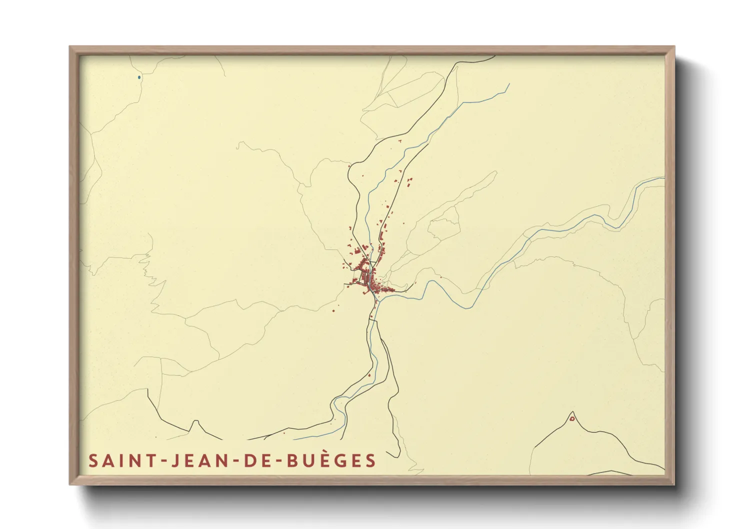 Une affiche de carte sur Saint-Jean-de-Buèges