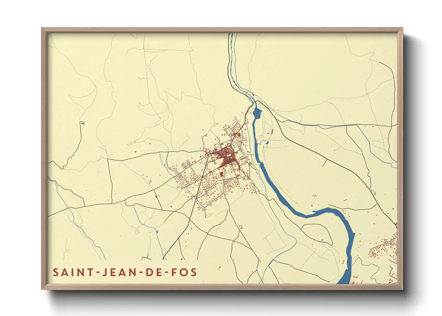 Une affiche de carte sur Saint-Jean-de-Fos