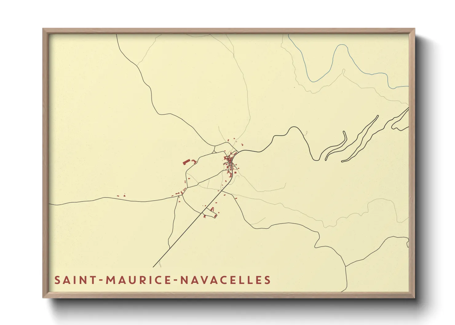 Une affiche de carte sur Saint-Maurice-Navacelles