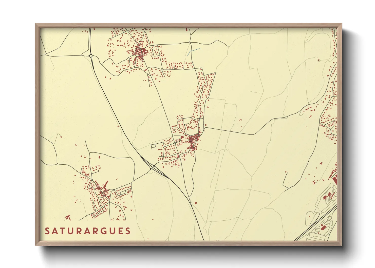 Une affiche de carte sur Saturargues