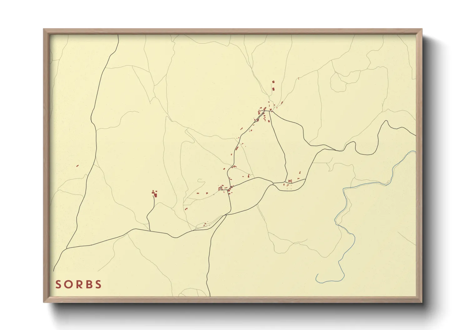 Une affiche de carte sur Sorbs