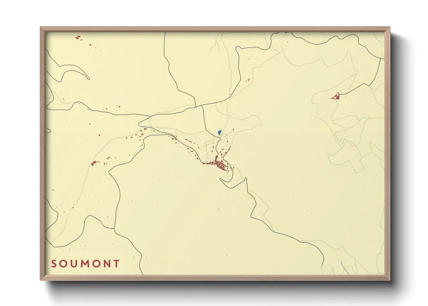 Une affiche de carte sur Soumont
