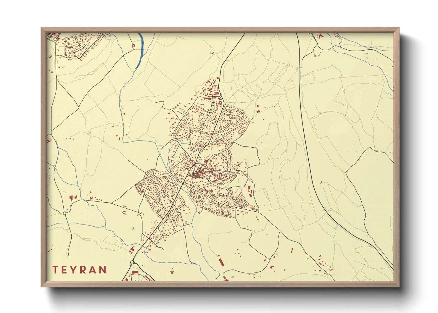 Une affiche de carte sur Teyran