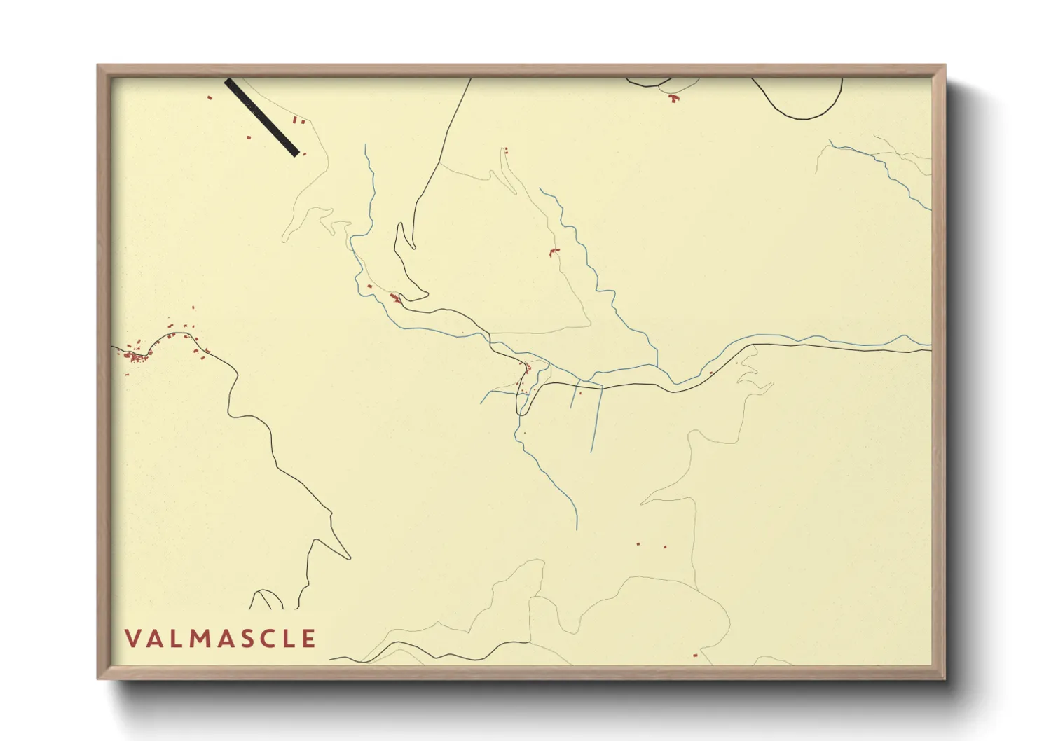 Une affiche de carte sur Valmascle