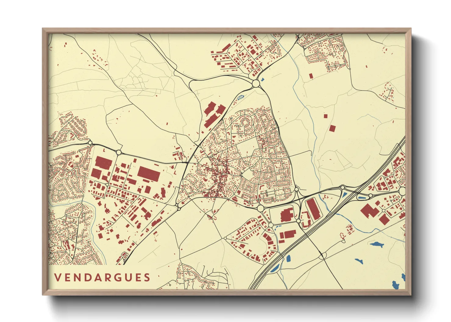 Une affiche de carte sur Vendargues