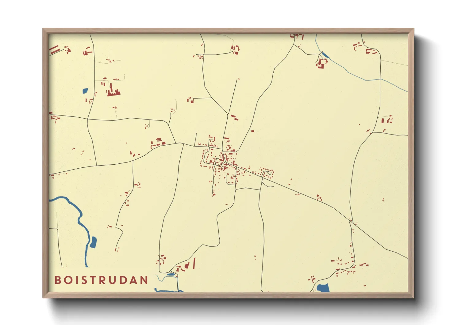 Une affiche de carte sur Boistrudan
