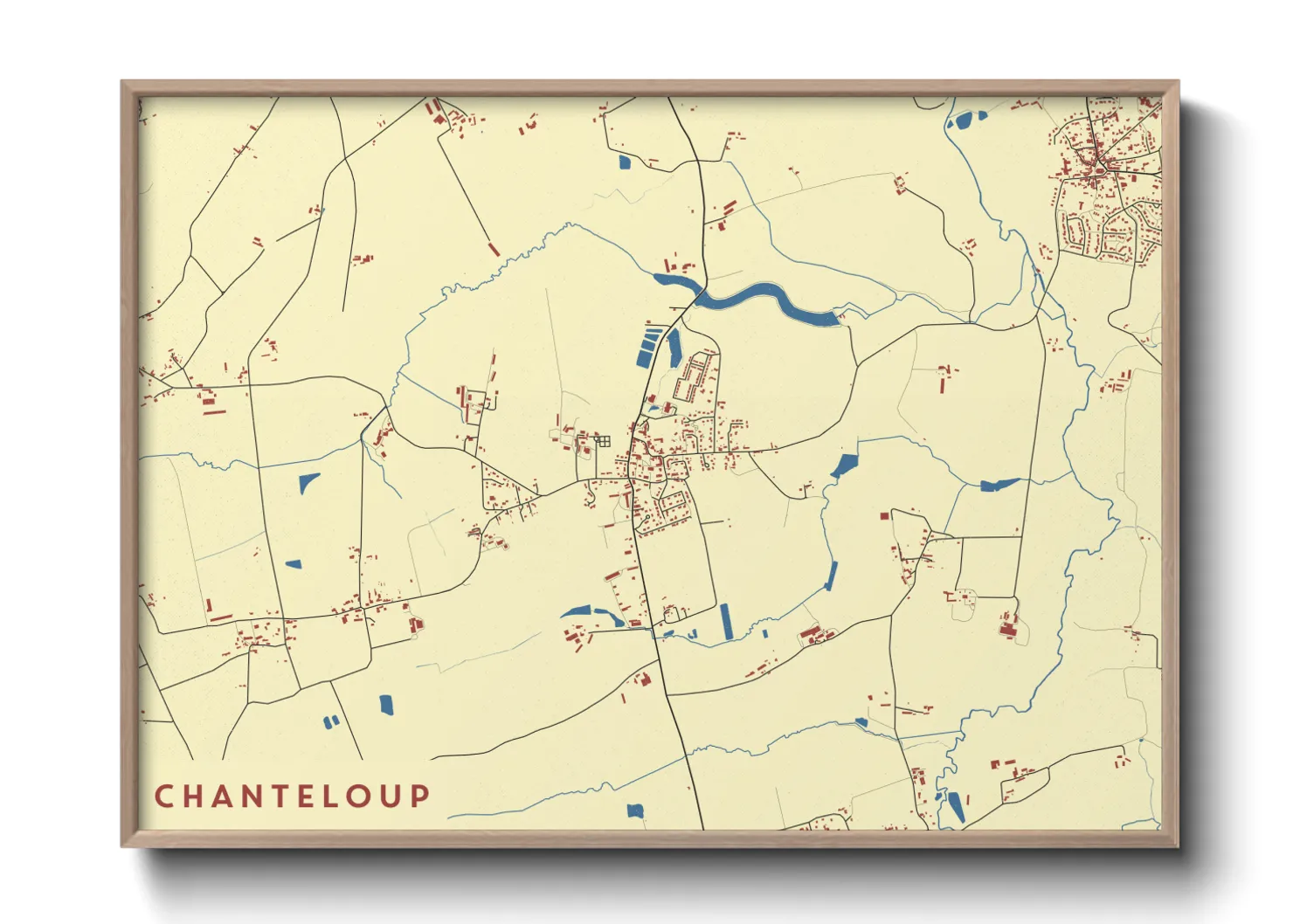 Une affiche de carte sur Chanteloup