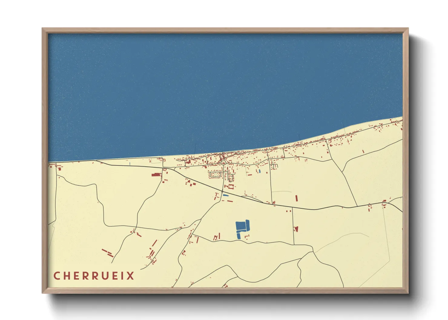 Une affiche de carte sur Cherrueix