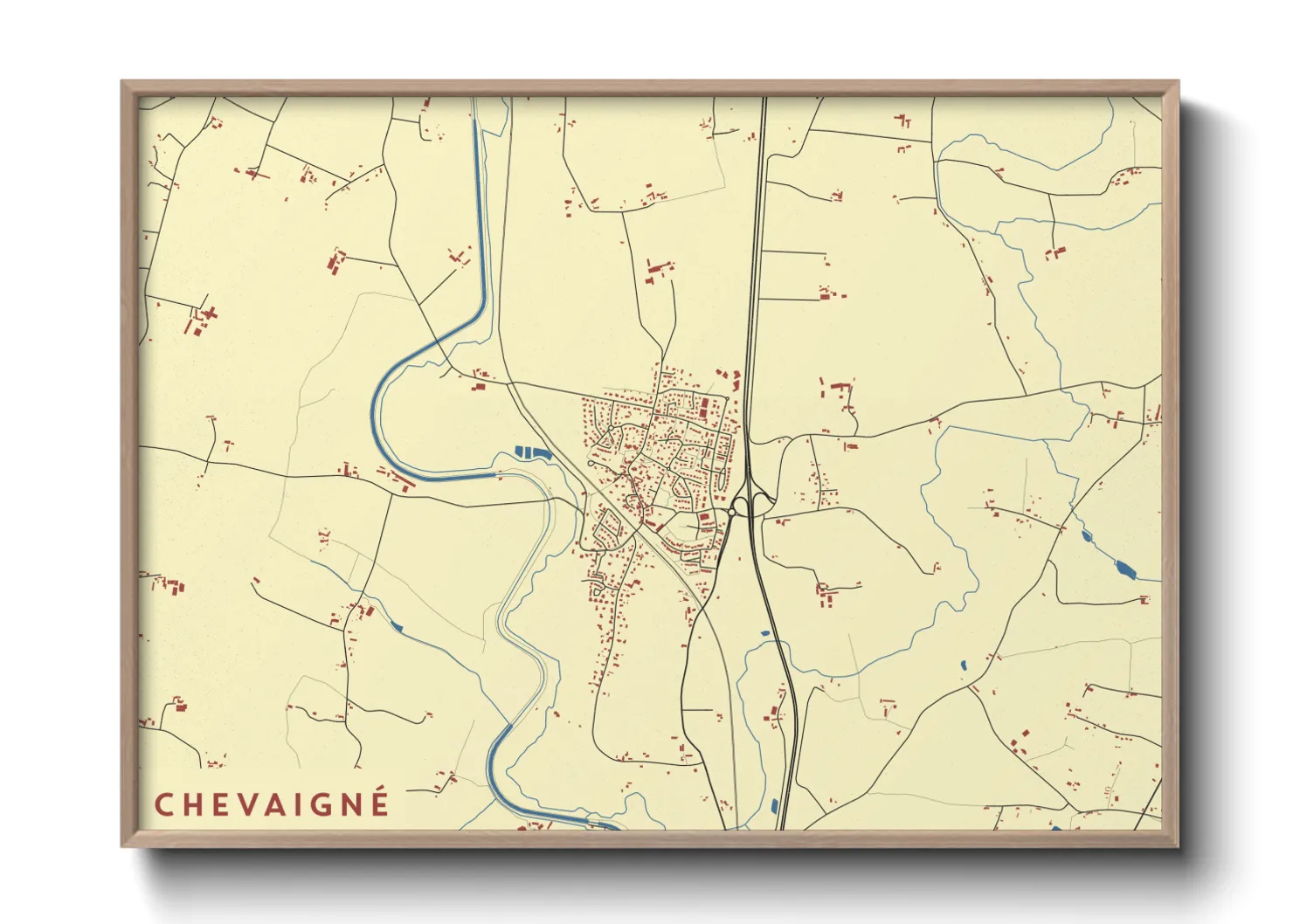 Une affiche de carte sur Chevaigné