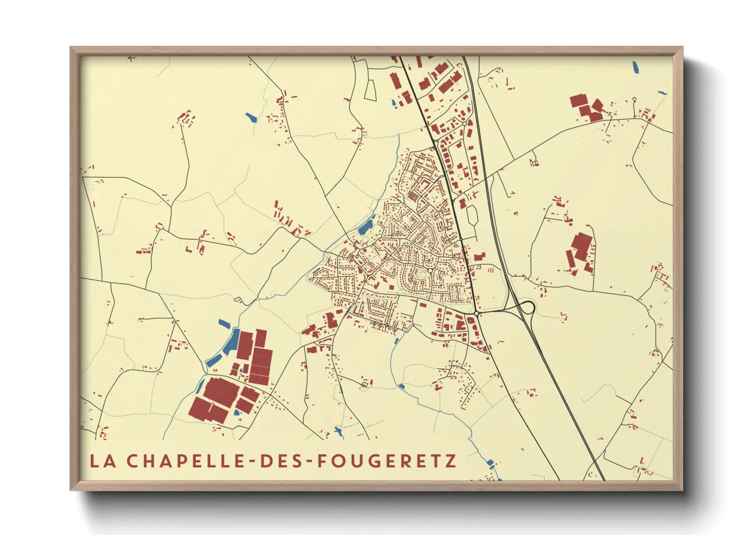 Une affiche de carte sur La Chapelle-des-Fougeretz