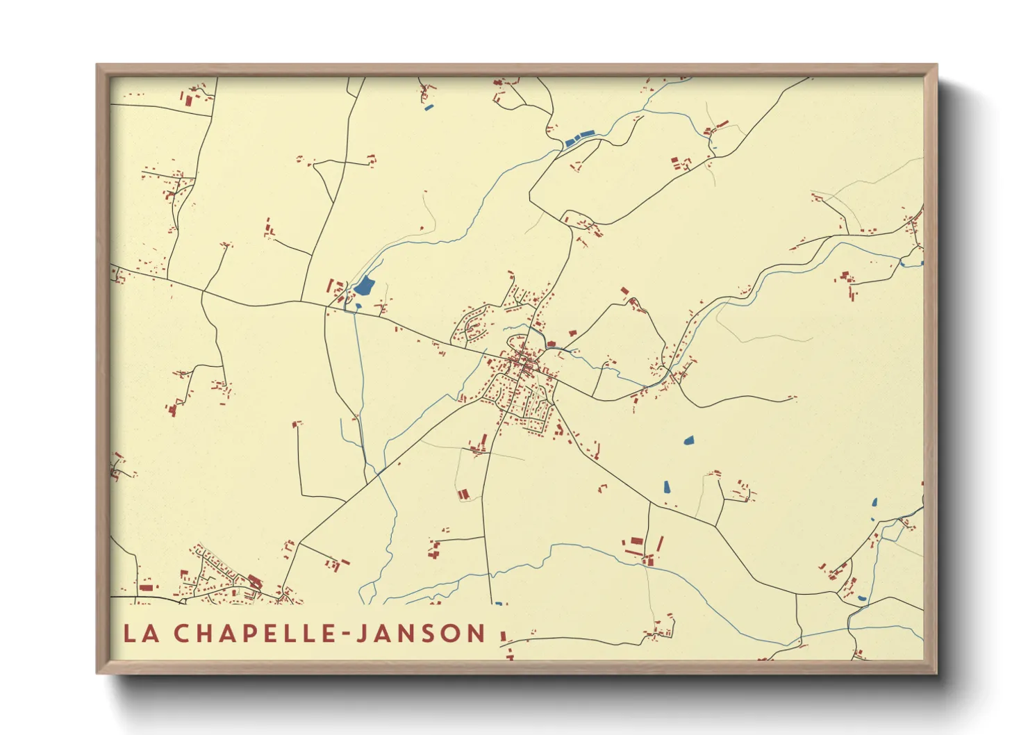 Une affiche de carte sur La Chapelle-Janson