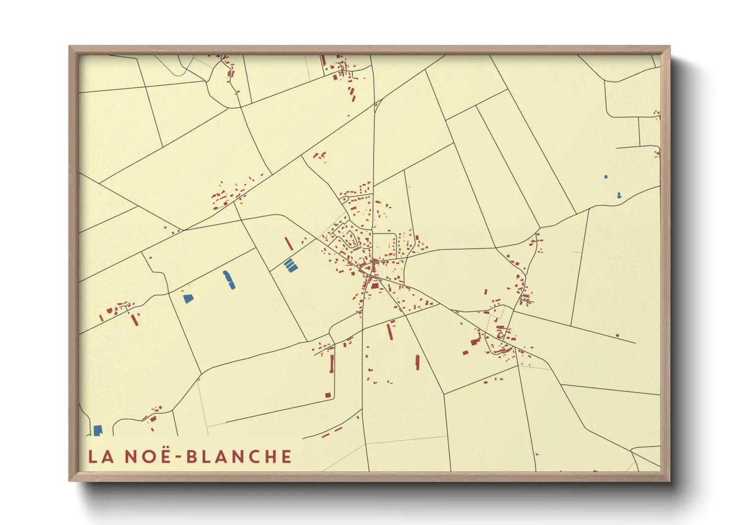 Une affiche de carte sur La Noë-Blanche