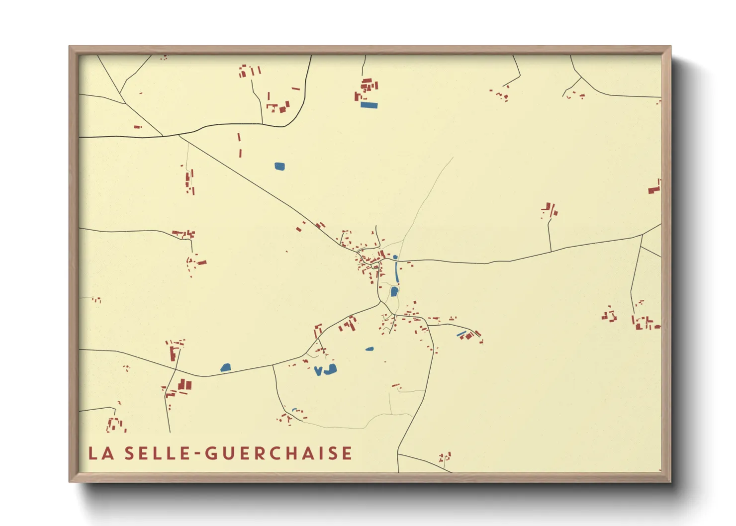 Une affiche de carte sur La Selle-Guerchaise