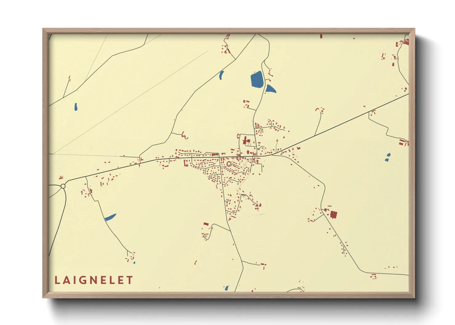Une affiche de carte sur Laignelet