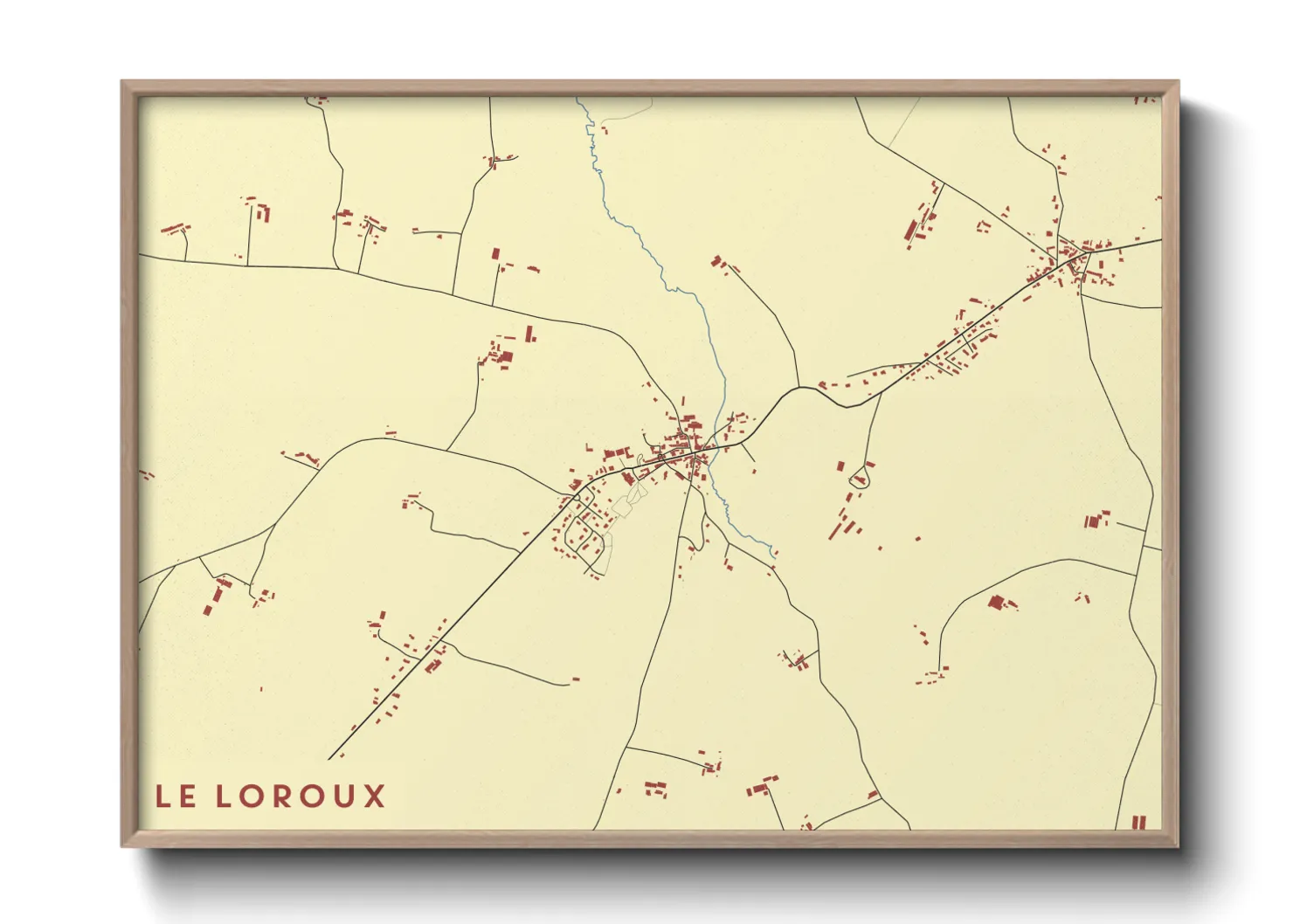 Une affiche de carte sur Le Loroux