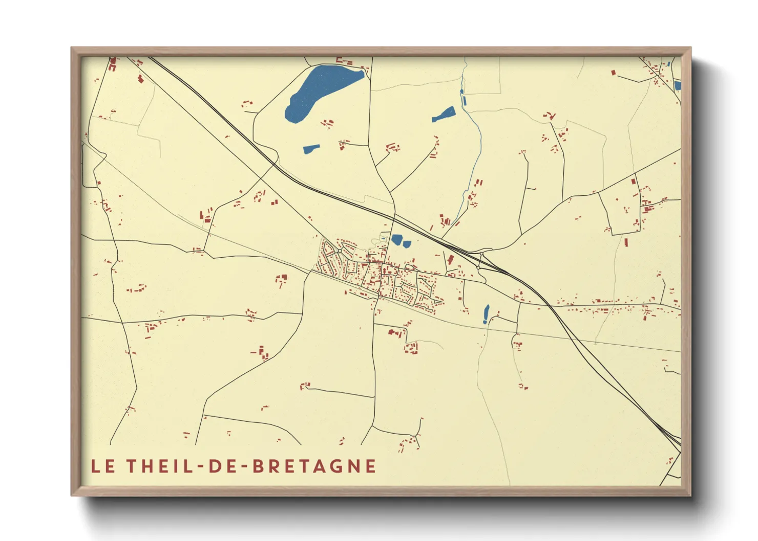Une affiche de carte sur Le Theil-de-Bretagne