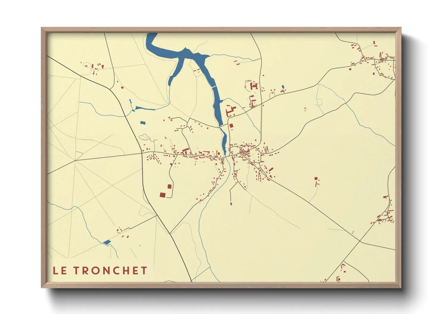 Une affiche de carte sur Le Tronchet
